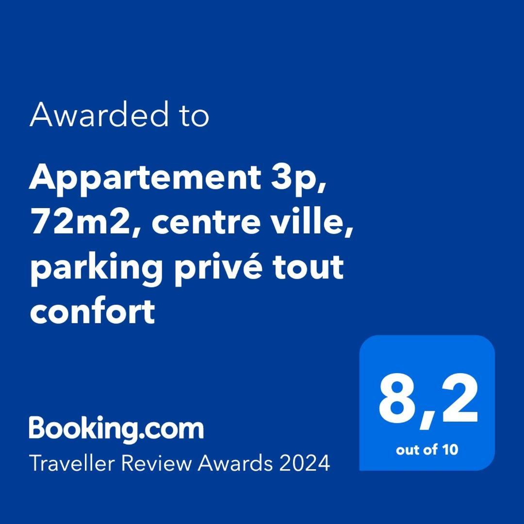 Appartement 3P, 72M2, Centre Ville, Parking Prive Tout Confort 비스카로세 외부 사진